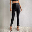 Chic Women's Lace-Up Side Leggings
