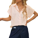 Chic Short Sleeve Blouse for Women