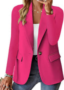 Chic Women's Blazer with Pocket Design