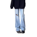 Chic High-Waisted Flared Jeans with Trendy Rips for Women