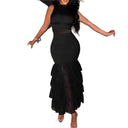 Maxi Dress with Tulle Skirt and Fitted Bodice