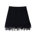 Chic Women's Knit Fringe Skirt