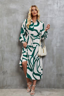 Trendy Women's Graphic Print Shirt Dress