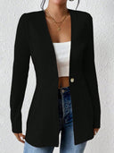 Asymmetrical Women's Blazer Jacket - Chic Design