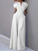 Chic Wide-Leg Jumpsuit with Convenient Pockets for Women