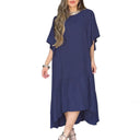 Chic Women's Linen Dress with Statement Sleeves