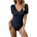 Chic Lace Sleeve V-Neck Women's Top