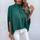 Stylish Women's Blouse with Stand-Up Collar