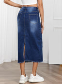 Chic Women’s Denim Maxi Skirt