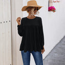 Chic Women's Ruffle Tunic with Relaxed Fit