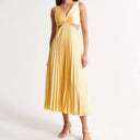 Chic Pleated Evening Dress for Women