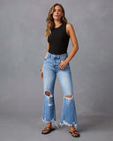 Vintage-Inspired Women's Flared Denim Jeans