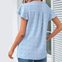 Chic Women's Blouse with Statement Sleeves and V-Neck Design