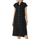 Women’s Pocketed Shirt Dress for Effortless Style