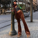High-Waisted Flared Trousers for Women