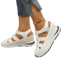 Stylish Women's Wedge Sneakers with Adjustable Strap