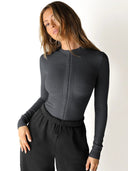 Figure-Hugging Women's Deep V-Neck Bodysuit