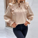 Chic Ruffle Neck Blouse for Women