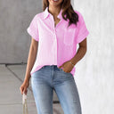 Striped Women's Blouse with Relaxed Fit