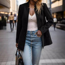 Chic Houndstooth Blazer for Women