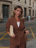 Chic Women's Blazer with Belt