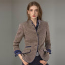 Stylish Women's Blazer Jacket with Button Closure and Handy Pockets