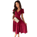 Chic A-Line Midi Dress with Pleats