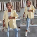 Chic Oversized Blazer Jacket with Deep Lapels & Pockets