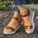 Stylish Women's Wedge Sandals with Chic Strap Design