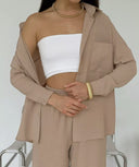 Chic Oversized Blouse for Women with Pockets
