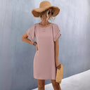 Stylish Women's Short Sleeve Ruffle Dress