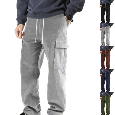 Chic Women's Cargo Pants with Elastic Waist and Handy Pockets