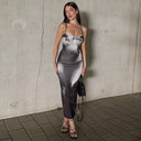 Women’s Shimmering Midi Dress for Chic Style
