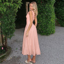 Elegant Midi Dress with Button Accents