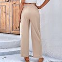 High-Waist Drawstring Pants for Women - Chic Wide-Leg Design
