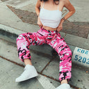 Stylish Women's Camouflage Cargo Pants with Elastic Waist
