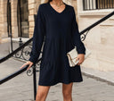 Stylish A-Line Women's Dress with Fine Texture