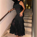 Maxi Dress with Tulle Skirt and Fitted Bodice