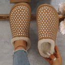 Glitter-Accent Women's Cozy Slippers