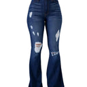 Frayed Hem Bootcut Jeans for Women