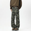 Trendy Camouflage Women's Cargo Pants with High Pockets