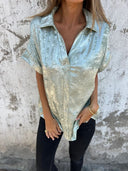 Satin Blouse with Glossy Finish for Women