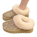 Glittering Fluffy Slippers for Women