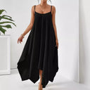 Women's Spaghetti Strap Dress with Asymmetrical Hem