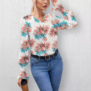 Floral Print Blouse with Wide Sleeves