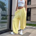 Women's Relaxed Fit Leisure Pants with Elastic Waistband
