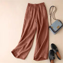 Chic Women's Pants with Elastic Waist and Pockets