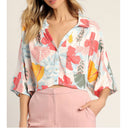 Chic Women's Blouse & High-Waisted Trousers Set