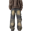 Women’s Wide Leg Cargo Jeans with Side Pockets