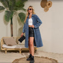 Chic Women's Denim Shirt Dress with Utility Pockets